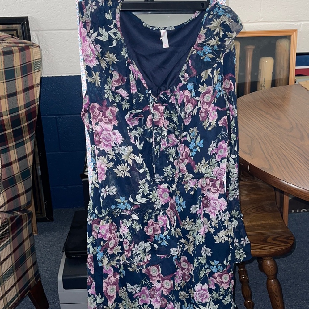 xhilaration floral blue romper